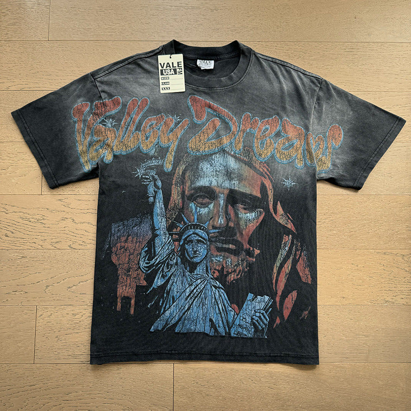 Direct Injection Monkey Wash Distressed Rhinestone T-shirt