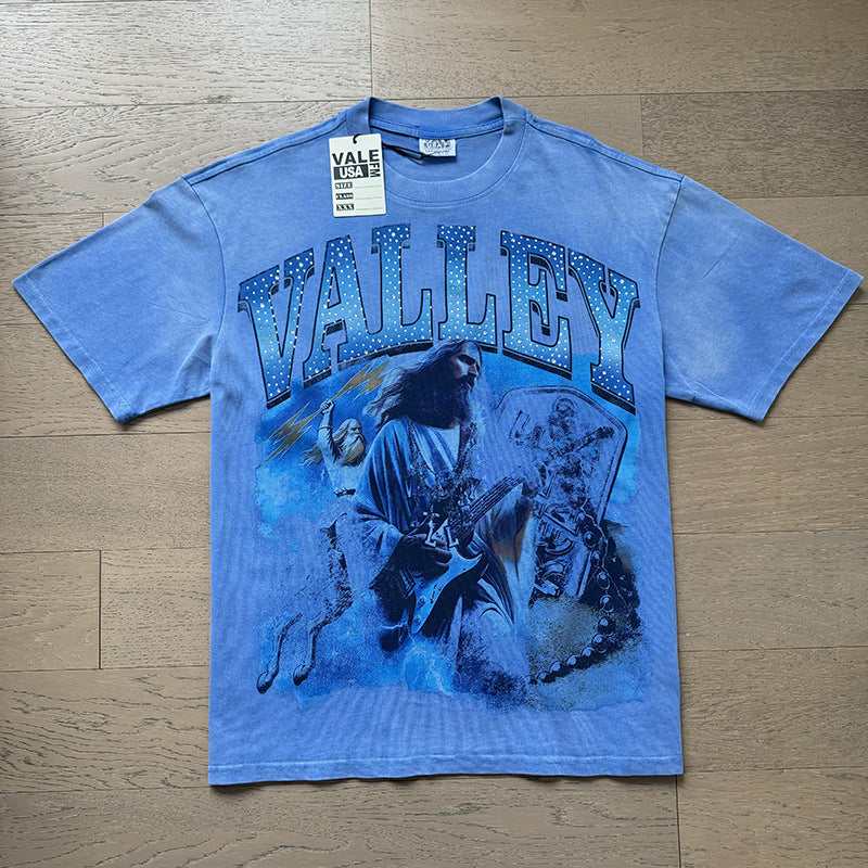 Direct Injection Monkey Wash Distressed Rhinestone T-shirt