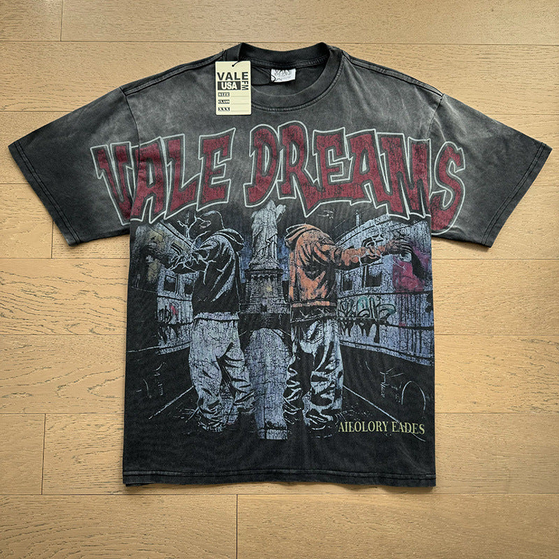 Direct Injection Monkey Wash Distressed Rhinestone T-shirt