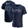 TRASK A.Braves #27 Austin Riley Player Navy Authentic Alternate Team Stitched Jerseys