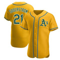 TRASK Athletics #21 Tyler Soderstrom Player Gold Authentic Alternate Stitched Jersey