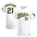TRASK Athletics #21 Tyler Soderstrom Player White Authentic Home Stitched Jersey