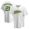 TRASK Athletics #21 Tyler Soderstrom Player White Replica Home Stitched Jersey