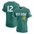 TRASK B.Red Sox #12 Connor Wong Player Green City Connect Limited Elite Home Game Stitched Jerseys