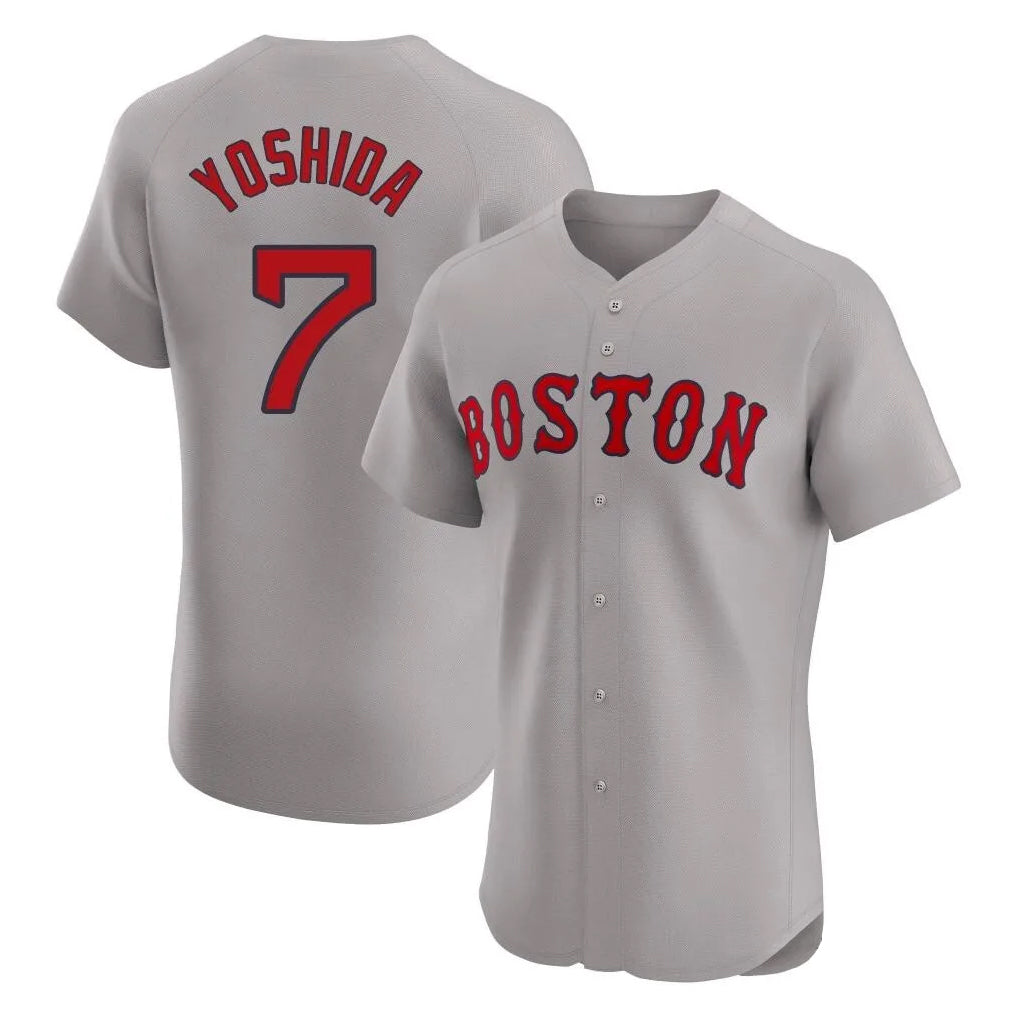 TRASK B.Red Sox #7 Masataka Yoshida Player Gray Road Limited Elite Home Game Stitched Jersey