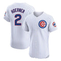 TRASK C.Cubs #2 Nico Hoerner Player White Limited Elite Home Game Stitched Jerseys