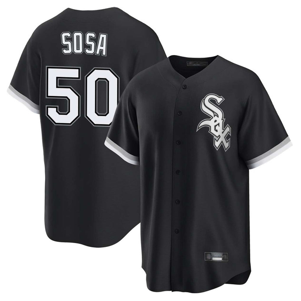 TRASK C.White Sox #50 Lenyn Sosa Player Black Home Game Stitched Jerseys