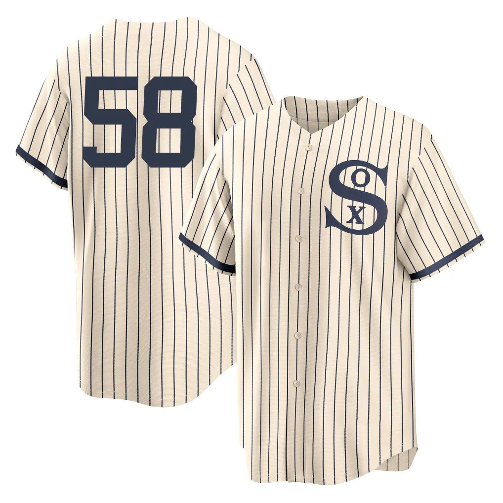 TRASK C.White Sox #58 Seranthony Dom¨ªnguez Player Cream Field of Dreams Home Game Stitched Jerseys