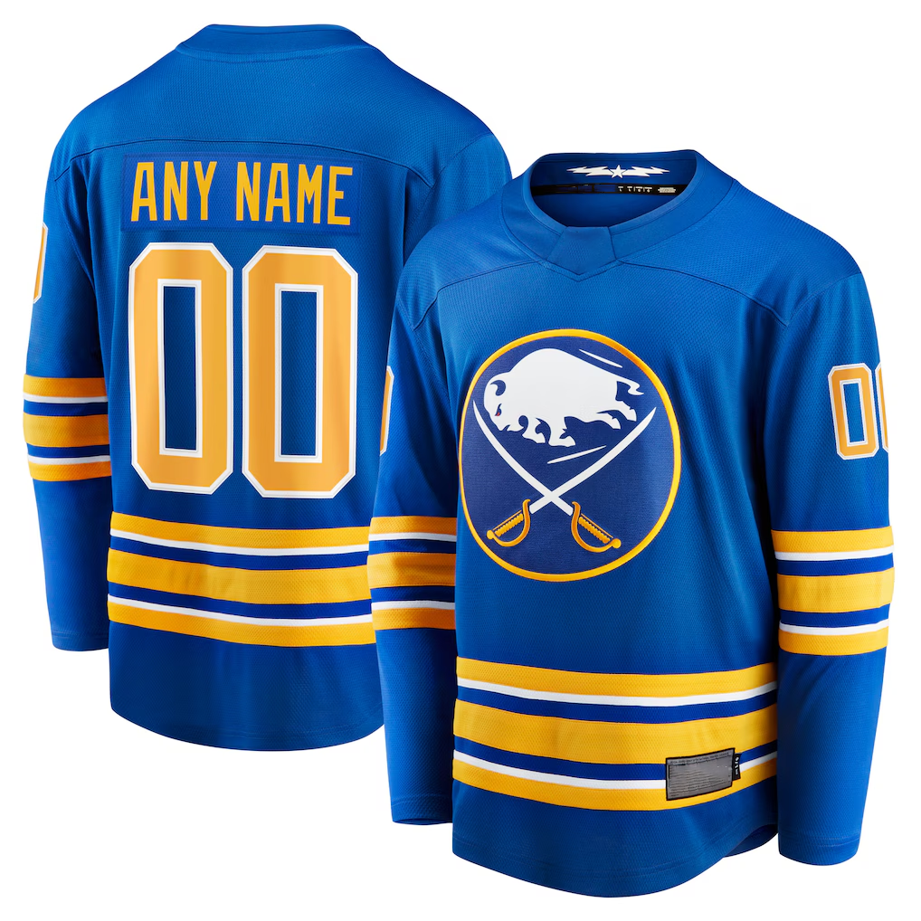 TRASK Custom B.Sabres Royal Home Breakaway Stitched Jerseys
