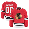 TRASK Custom C.Blackhawks Red Home Authentic Pro Jerseys