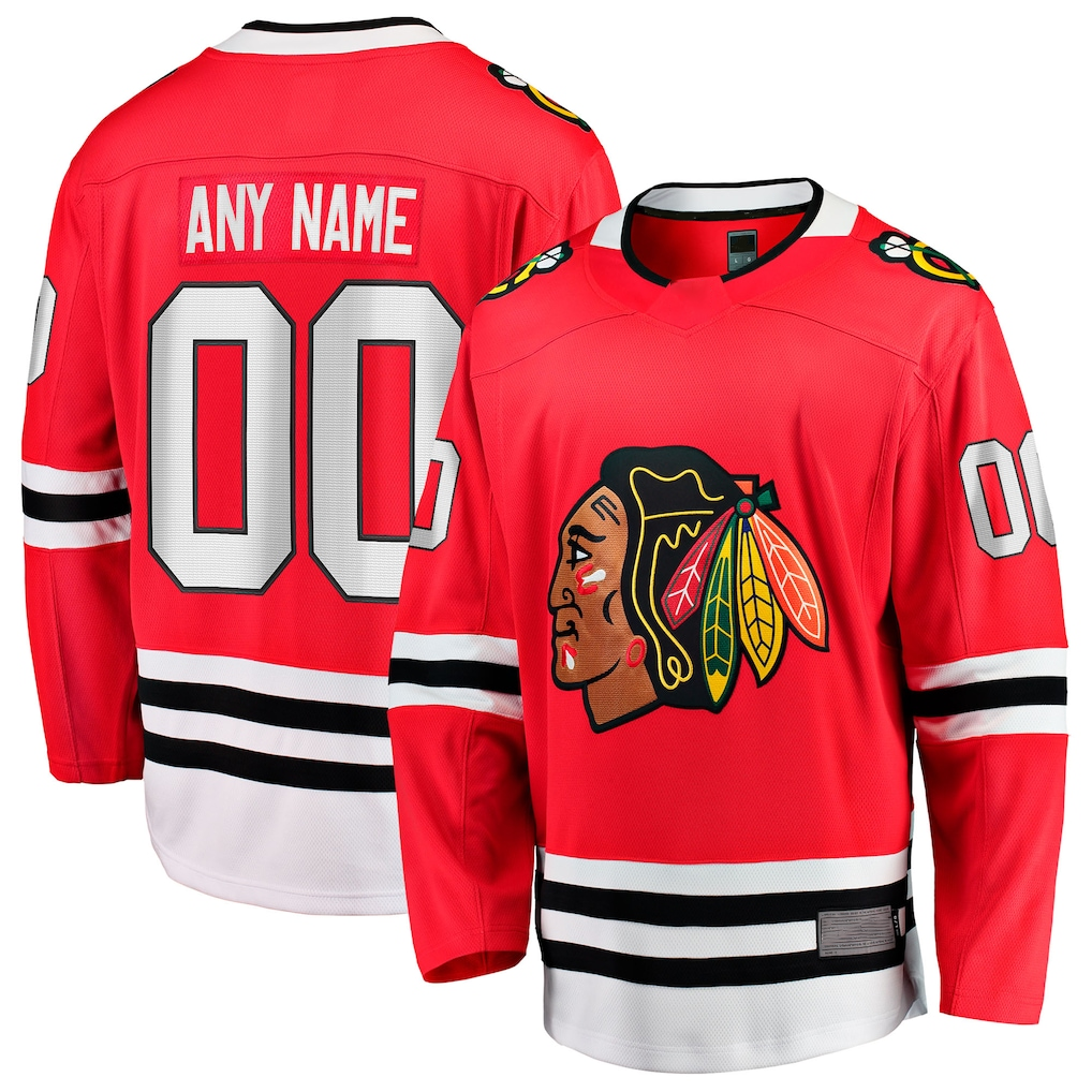 TRASK Custom C.Blackhawks Red Home Breakaway Jerseys