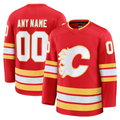 TRASK Custom C.Flames Red Home Premium Jerseys