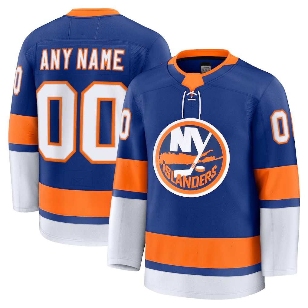 TRASK Custom NY.Islanders Royal Home Premium Jerseys
