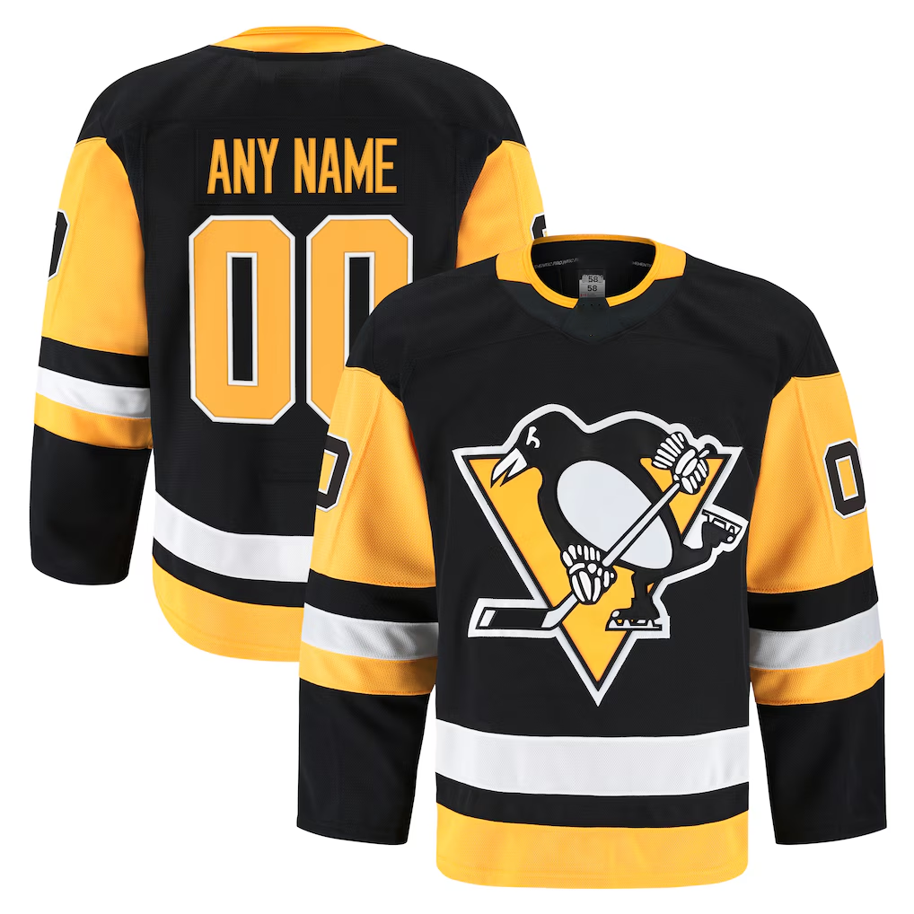 TRASK Custom P.Penguins Black Home Authentic Pro Jerseys