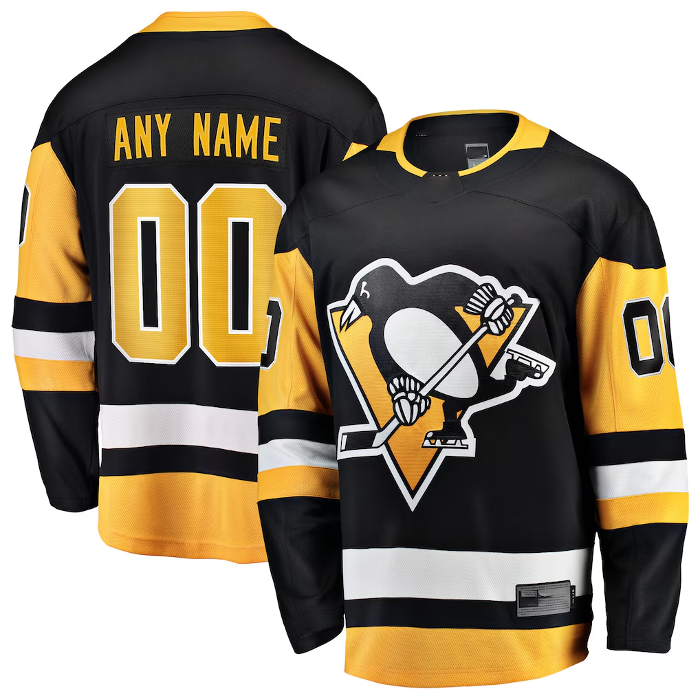 TRASK Custom P.Penguins Black Home Breakaway Jerseys