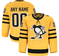 TRASK Custom P.Penguins Gold Alternate Authentic Pro Jerseys
