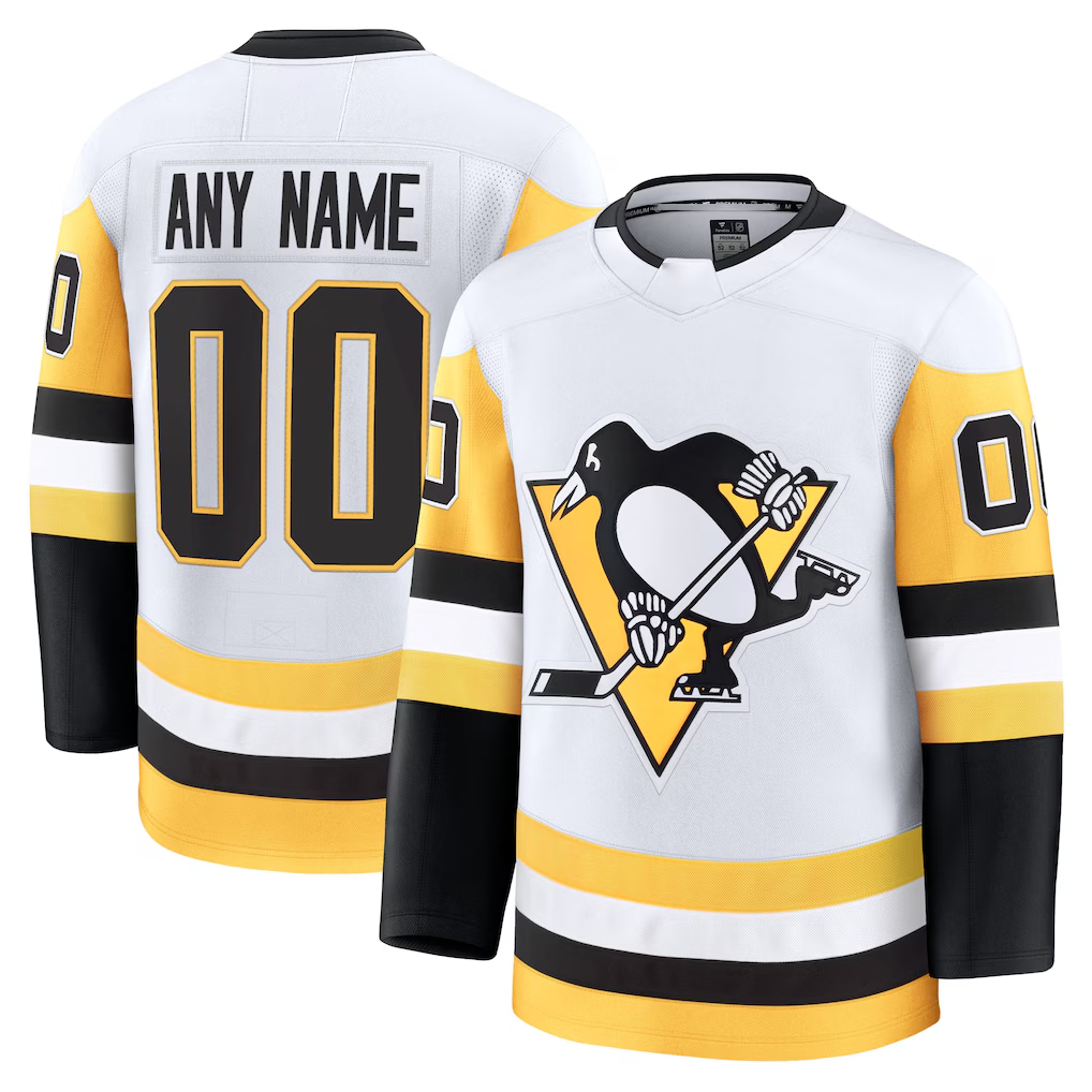 TRASK Custom P.Penguins White Away Premium Jerseys