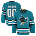 TRASK Custom SJ.Sharks Teal Home Authentic Pro Jerseys