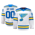 TRASK Custom SL.Blues White Away Authentic Pro Jerseys