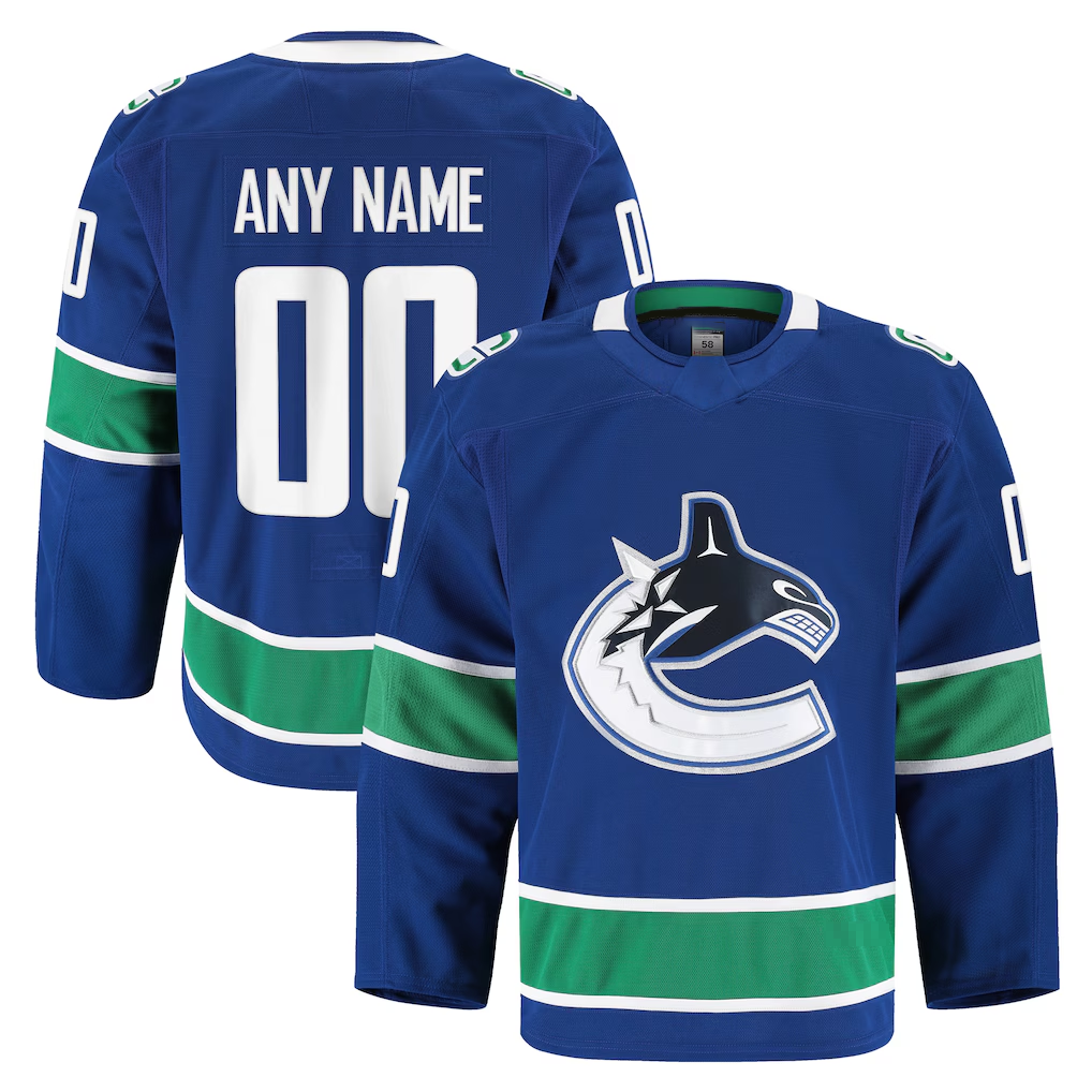TRASK Custom V.Canucks Blue Home Authentic Pro Jerseys