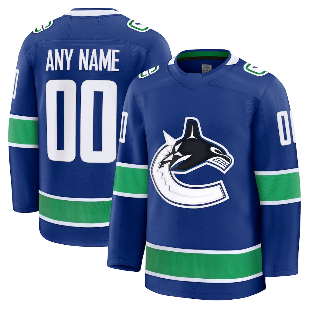 TRASK Custom V.Canucks Blue Home Premium Jerseys