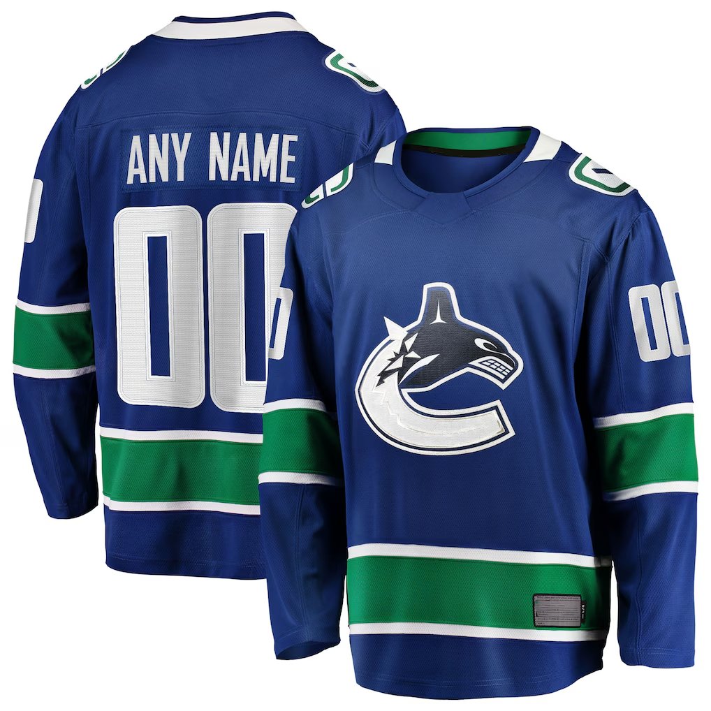 TRASK Custom V.Canucks Blue Home Team Breakaway Jerseys