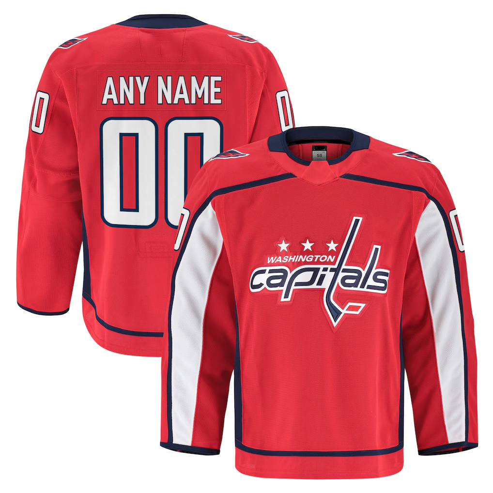 TRASK Custom W.Capitals Red Home Authentic Pro Jerseys