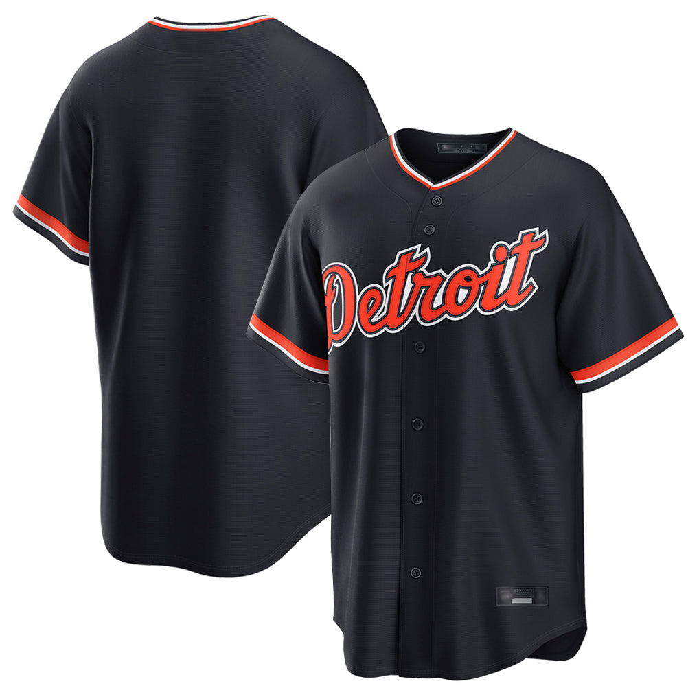 TRASK D.Tigers Navy Home Game Blank Player Stitched Jerseys