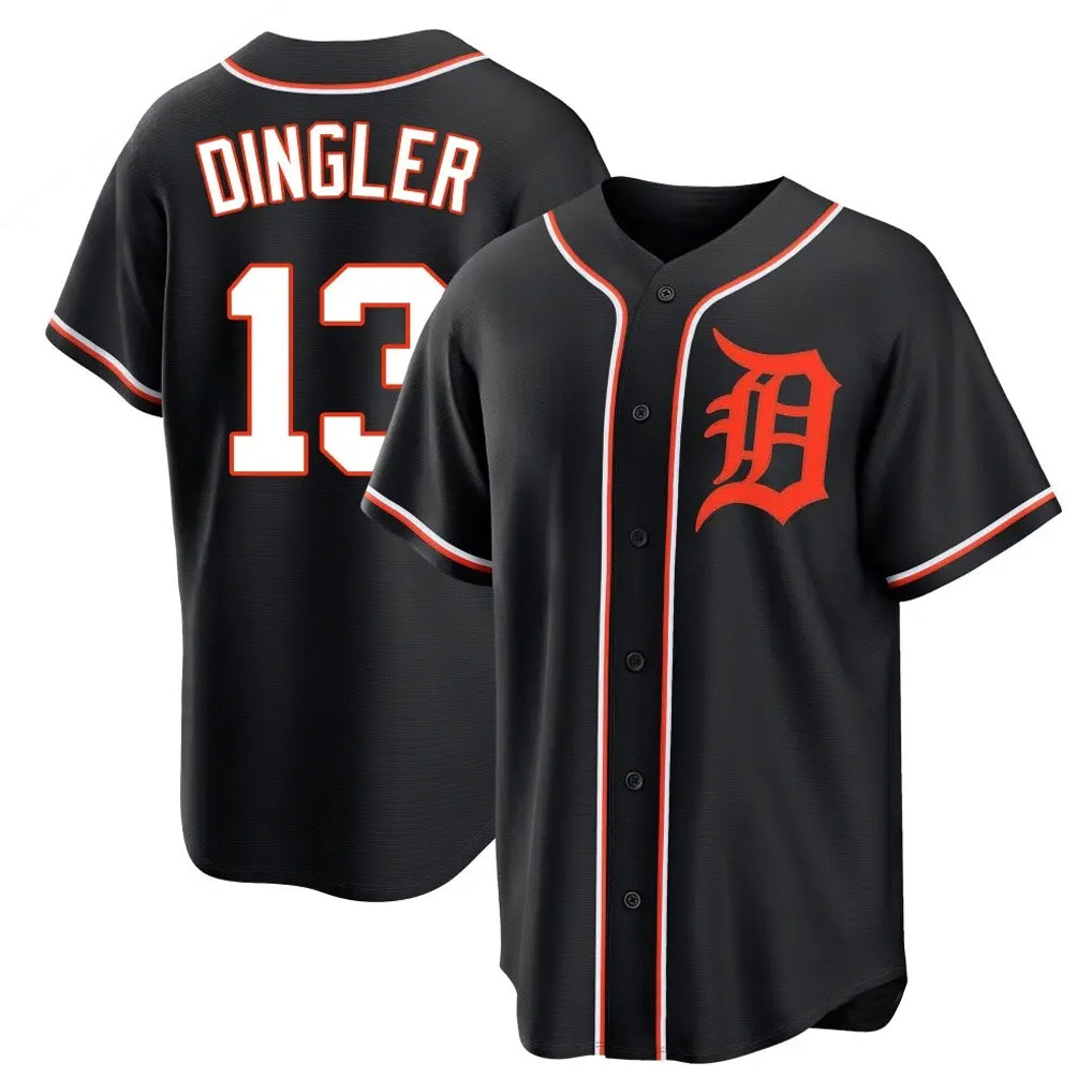 TRASK D.Tigers #13 Dillon Dingler Player Black Fashion Out Home Game Stitched Jerseys
