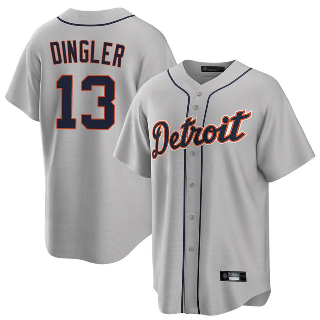 TRASK D.Tigers #13 Dillon Dingler Player Gray Home Game Stitched Jerseys