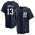 TRASK D.Tigers #13 Dillon Dingler Player Navy Game Home Stitched Jerseys