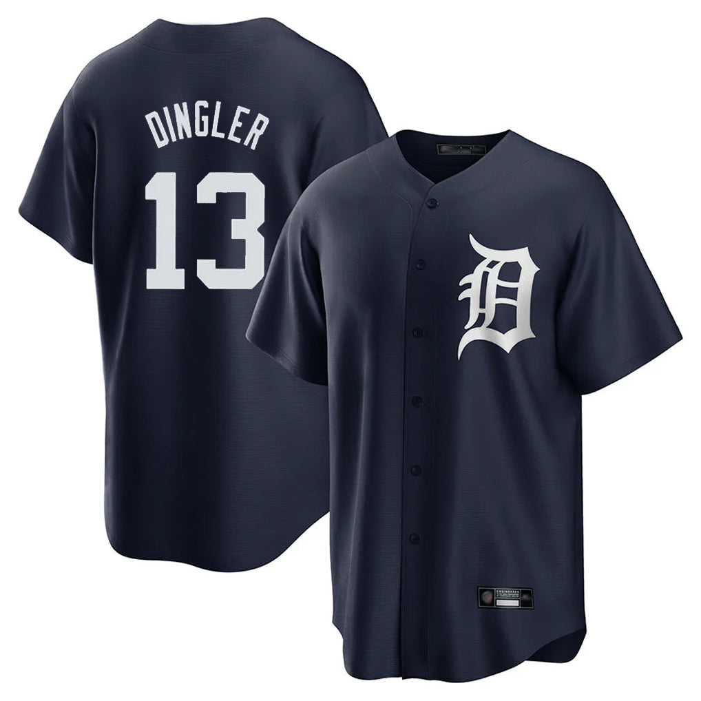 TRASK D.Tigers #13 Dillon Dingler Player Navy Game Home Stitched Jerseys
