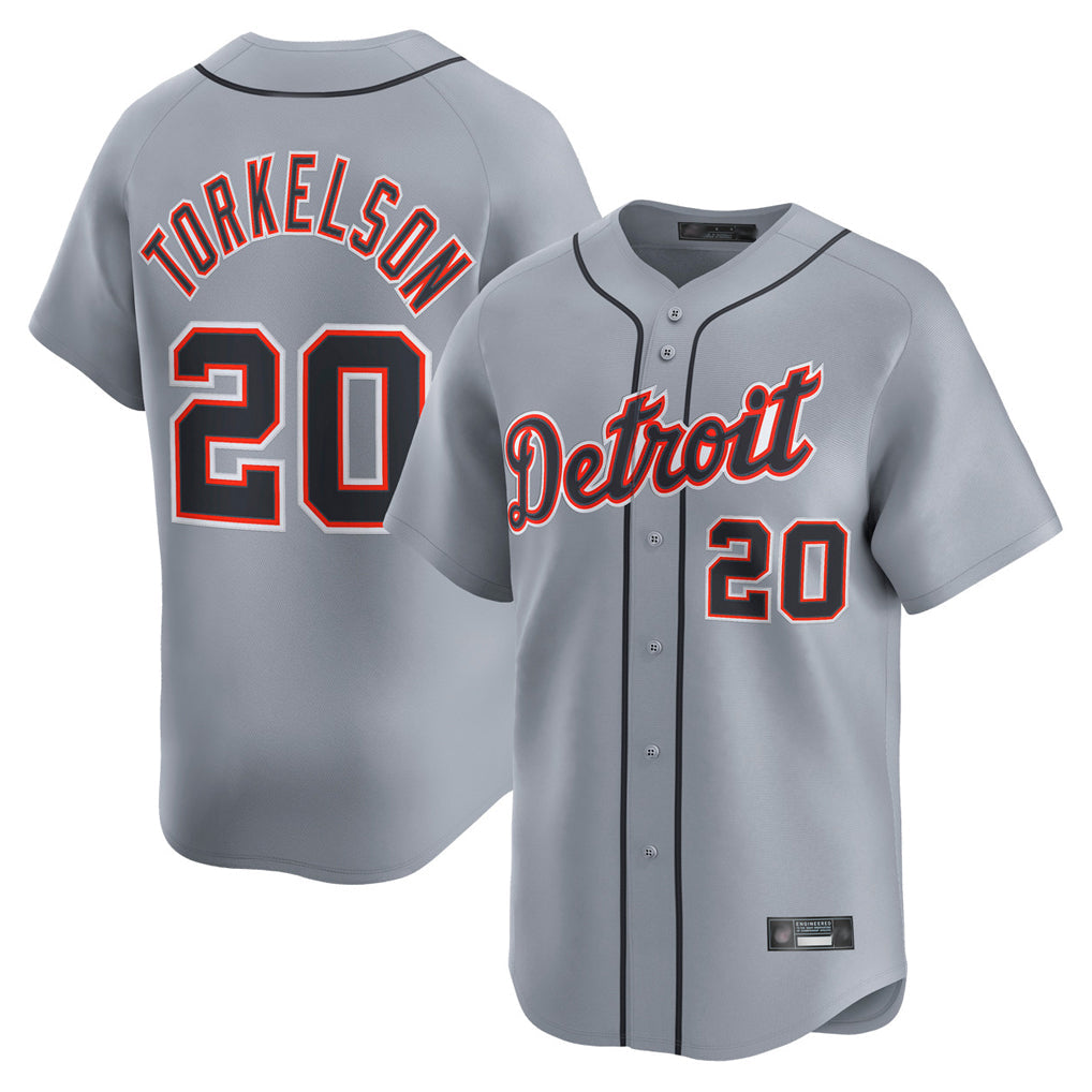 TRASK D.Tigers #20 Spencer Torkelson Player Gray Home Limited Stitched Jerseys