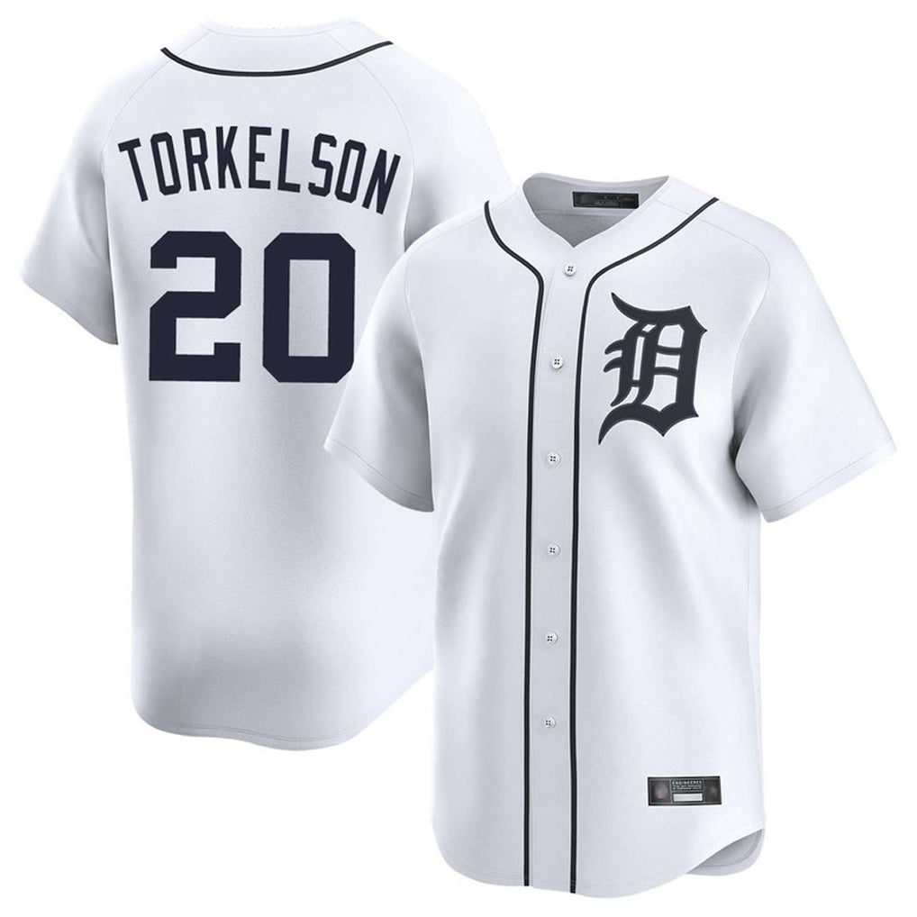 TRASK D.Tigers #20 Spencer Torkelson Player White Home Limited Stitched Jerseys