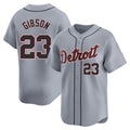 TRASK D.Tigers #23 Kirk Gibson Player Gray Home Limited Stitched Jerseys