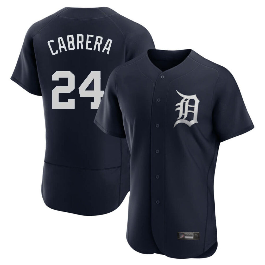 TRASK D.Tigers #24 Miguel Cabrera Player Navy Limited Elite Home Stitched Jerseys