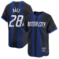TRASK D.Tigers #28 Javier B¨¢ez Player Navy City Connect Home Limited Stitched Jerseys