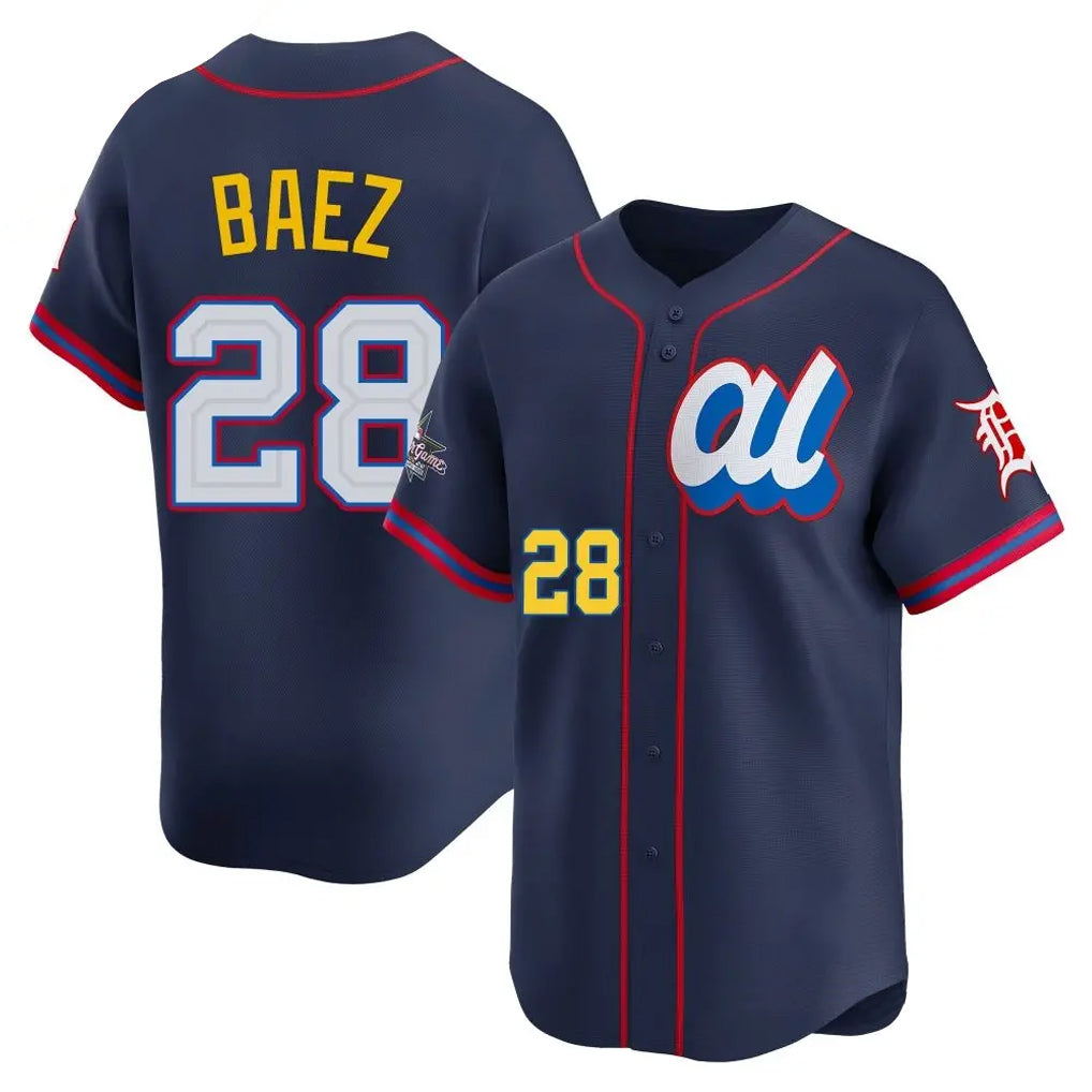 TRASK D.Tigers #28 Javier B¨¢ez Player Navy Limited American League All-Star Edition Stitched Jerseys