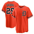 TRASK D.Tigers #29 Tarik Skubal Player Orange Home Game Stitched Jerseys