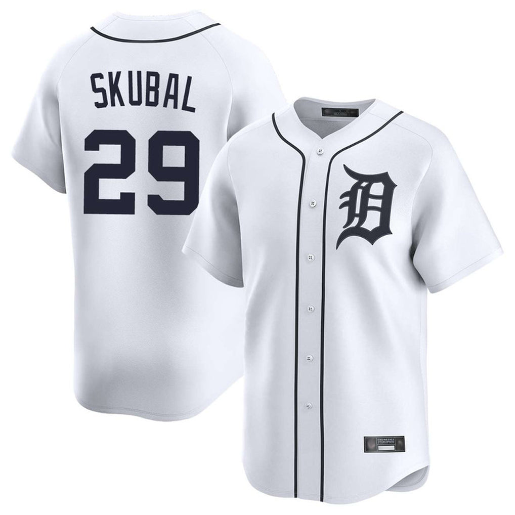 TRASK D.Tigers #29 Tarik Skubal Player White Home Limited Stitched Jerseys
