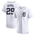 TRASK D.Tigers #29 Tarik Skubal Player White Limited Elite Home Stitched Jerseys