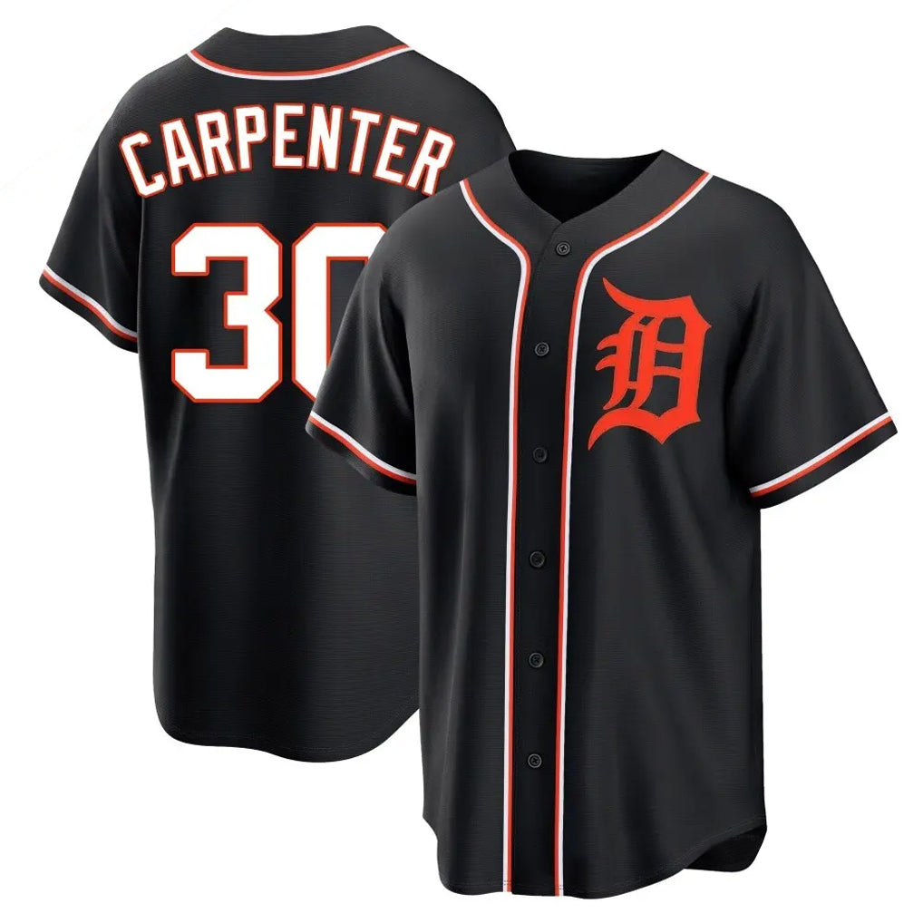TRASK D.Tigers #30 Kerry Carpenter Player Black Fashion Out Home Game Stitched Jerseys
