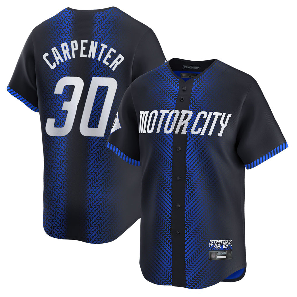 TRASK D.Tigers #30 Kerry Carpenter Player Navy City Connect Home Limited Stitched Jerseys