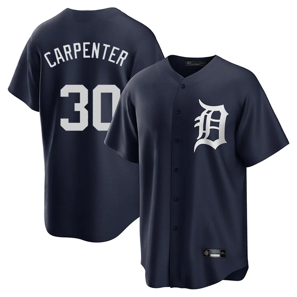 TRASK D.Tigers #30 Kerry Carpenter Player Navy Game Home Stitched Jerseys