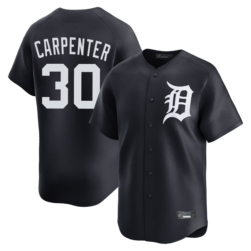 TRASK D.Tigers #30 Kerry Carpenter Player Navy Home Limited Game Stitched Jerseys