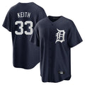 TRASK D.Tigers #33 Colt Keith Player Navy Game Home Stitched Jerseys
