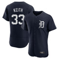 TRASK D.Tigers #33 Colt Keith Player Navy Limited Elite Home Stitched Jerseys