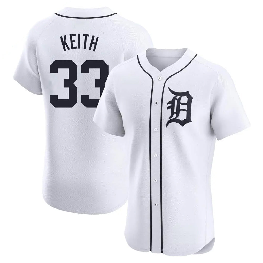 TRASK D.Tigers #33 Colt Keith Player White Limited Elite Home Stitched Jerseys