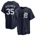 TRASK D.Tigers #35 Justin Verlander Player Navy Game Home Stitched Jerseys