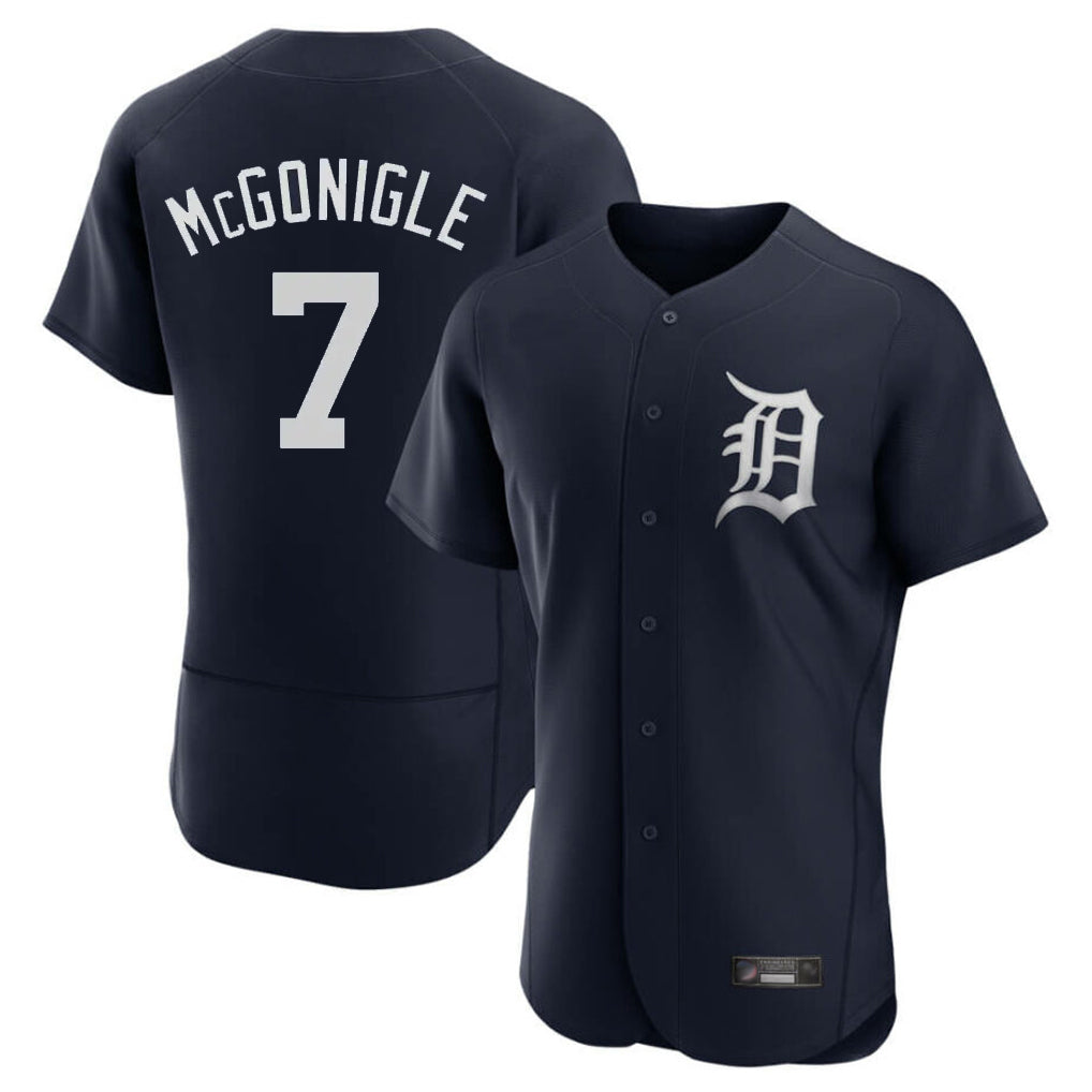 TRASK D.Tigers #7 Kevin McGonigle Player Navy Limited Elite Home Stitched Jerseys